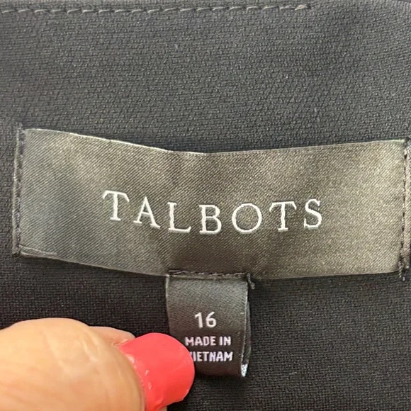 🖤 Talbots Black Pencil Skirt 16 Women’s Classic Lined Office Career 🖤 - Picture 13 of 15